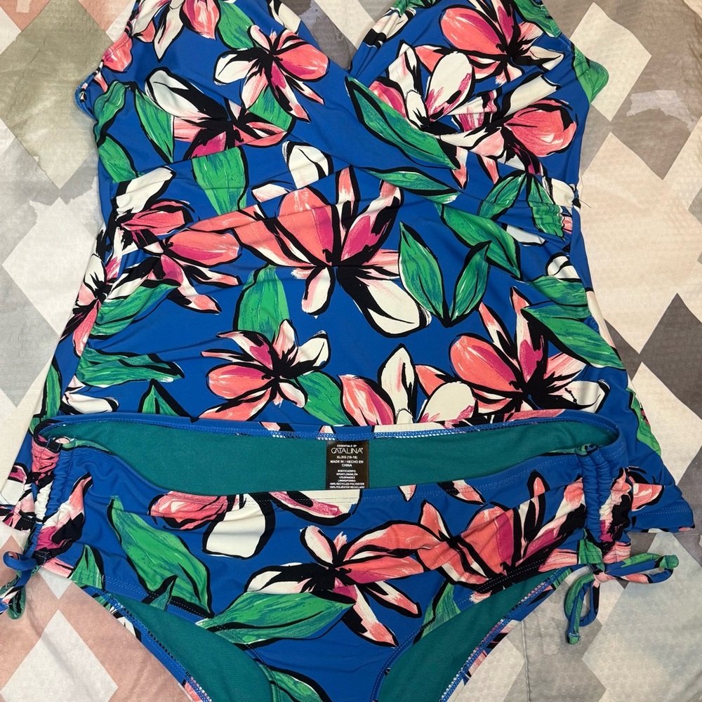 Catalina Blue and Pink Bikini Vibrant Swimwear